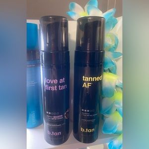 Lot of 2 b.tan Tanned AF & Love At First Tan -Darkest & Darker- 6.7 fl oz